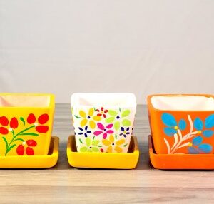 Square Planter – Flowers (Set of 5)  <br /> <span class="happy-info"> – Happy Garden </span>